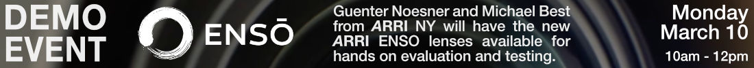 ARRI ENSO lens demo announcment