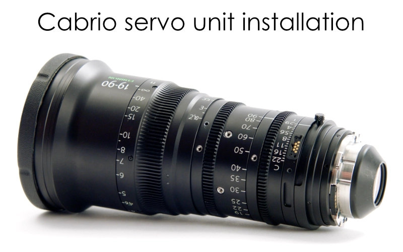 How to install the servo unit on a Cabrio lens